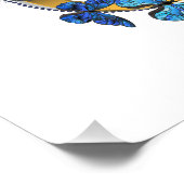 Impression Photo Symbole infini de papillons bleus Morpho (Coin)