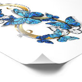Impression Photo Symbole infini de papillons Morpho bleus (Coin)