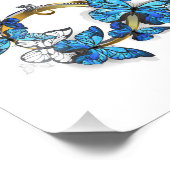 Impression Photo Symbole infini de papillons Morpho bleus (Coin)