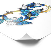 Impression Photo Symbole infini de papillons Morpho bleus (Coin)