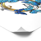 Impression Photo Symbole infini de papillons Morpho bleus (Coin)