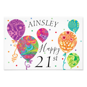 IMPRESSION PHOTO SYMBOLE JOYEUX 21E ANNIVERSAIRE
