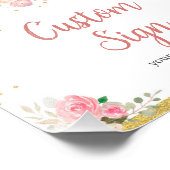 Impression Photo Symbole personnalisé papillon rose (Coin)