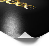 Impression Photo Symbole Polygonal Or Caduceus (Coin)