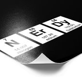 Impression Photo Symboles d'éléments périodiquement Nerdy (Coin)