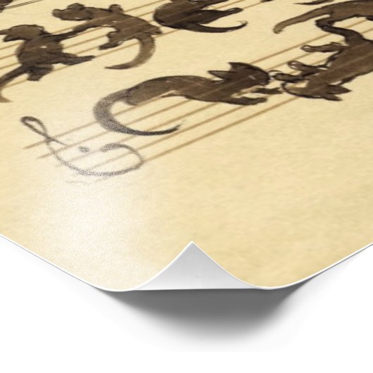 Impression Photo Symphonie de chat par Moritz von Schwind (Coin)