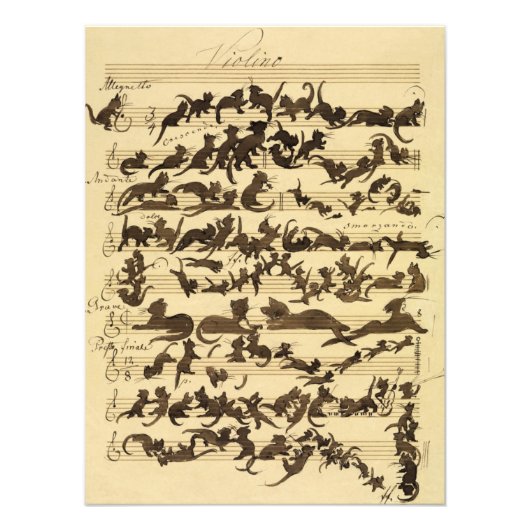 Impression Photo Symphonie de chat par Moritz von Schwind (Devant)