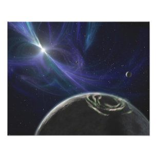 Impression Photo Système de la planète pulsar