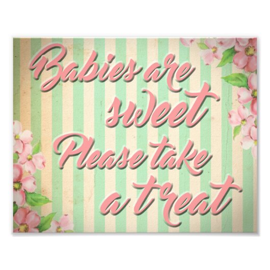 Impression Photo Table de dessert pour le panneau de baby shower de (Devant)