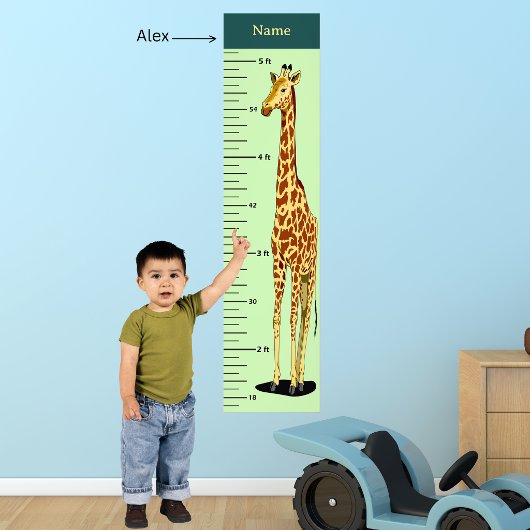Impression Photo Tableau de croissance de girafe à long cou Ajouter