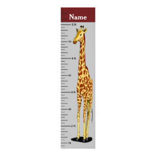 Impression Photo Tableau de croissance de girafe à long cou Ajouter