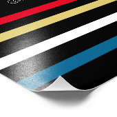 Impression Photo Tableau de sièges à bande noire et primaire 40e (Coin)