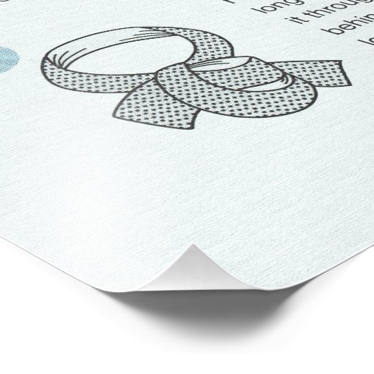 Impression Photo Tableau explicatif de la Cravate d'une cravate (Coin)