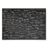 Impression Photo Tableau noir avec formules mathématiques (Devant)