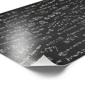 Impression Photo Tableau noir avec formules mathématiques (Coin)