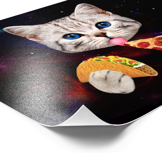 Impression Photo Taco, Chat et pizza (Coin)