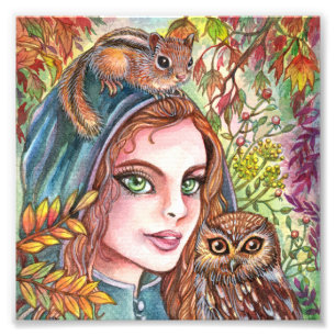 Impression Photo Tamer dans les bois d'automne