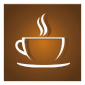 Impression Photo Tasse de café brun (Devant)