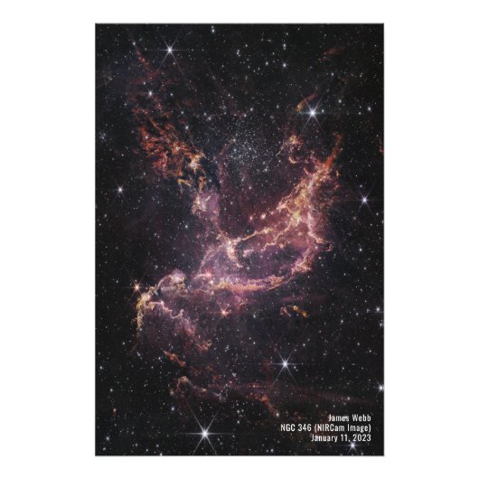 Impression Photo Télescope spatial James Webb NGC 346 (image NIRCam (Devant)