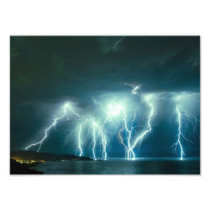 Impression Photo Tempête de foudre de Pacifica
