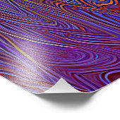 Impression Photo "Tempête neurale" Abstraite" Bleu rouge (Coin)