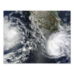 Impression Photo Tempêtes tropicales Blas et Celia