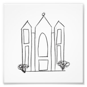 Impression Photo Temple mormon simple moderne LDS Salt Lake City