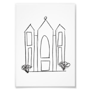 Impression Photo Temple mormon simple moderne LDS Salt Lake City
