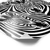 Impression Photo Tendance Zebra Print Motif noir et blanc (Coin)