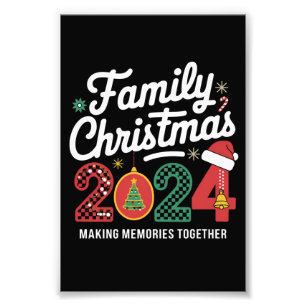 Impression Photo Tenue de Noël assortie pour la famille 2024 Équipe