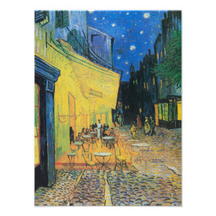 Impression Photo Terrasse du Café la nuit par Vincent van Gogh