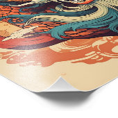 Impression Photo Tête de dragon colorée (Coin)