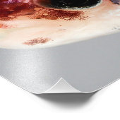 Impression Photo Tête de poisson violet Betta (Coin)