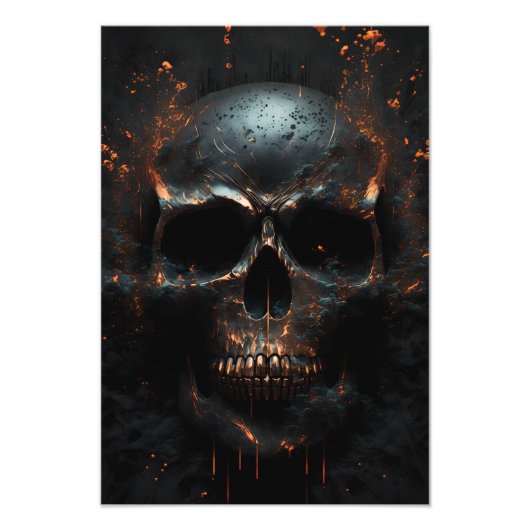 Impression Photo Tête noire mate avec bronze (Devant)