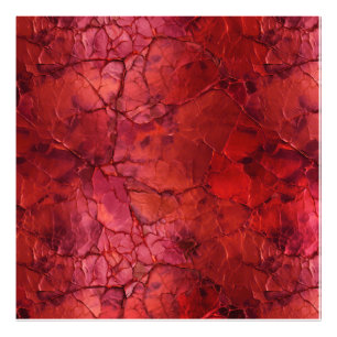 Impression Photo Textes, Vaches de fissures en rouge profond