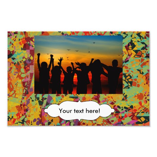 Impression Photo Texture colorée de trous (Devant)