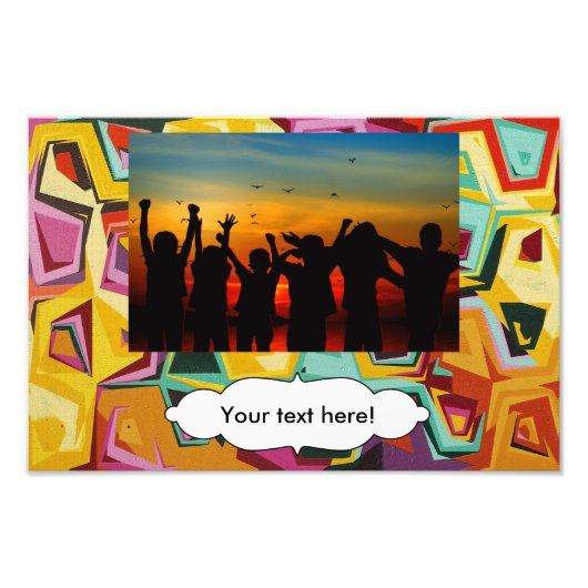 Impression Photo Texture colorée de trous (Devant)