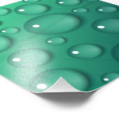 Impression Photo Texture de goutte d'eau sarcelle (Coin)