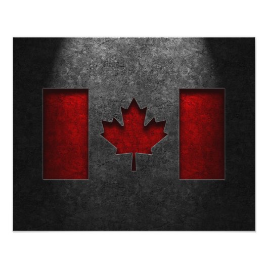 Impression Photo Texture de la pierre du drapeau canadien (Devant)