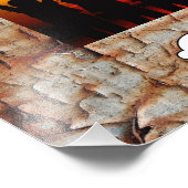 Impression Photo Texture de peinture d'épluchage (Coin)