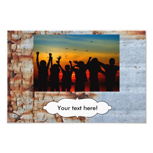 Impression Photo Texture de peinture d'épluchage (Devant)