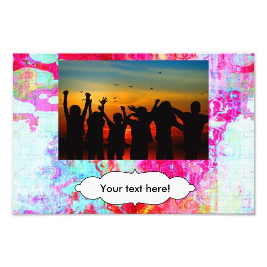 Impression Photo Texture rouge rose (Devant)