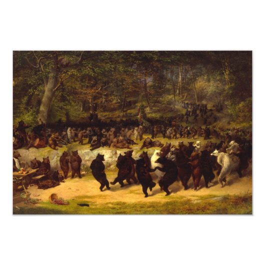 Impression Photo The Bear Dance, 1870 par William Holbrook Beard (Devant)