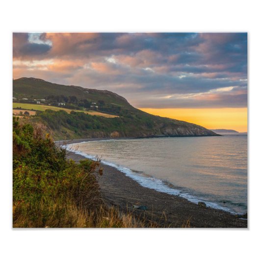 Impression Photo The Evening Glow of Greystones Coast (Devant)