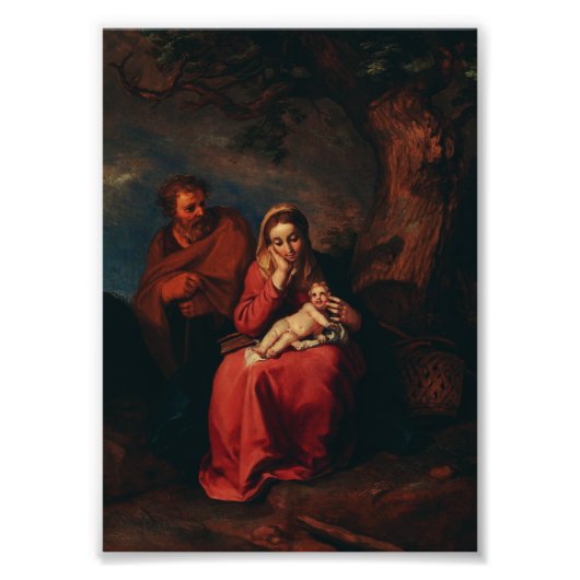 Impression Photo The Flight into Egypt by Abraham Bloemaert  (Devant)