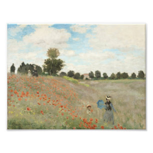 Impression Photo The Poppy Field near Argenteuil by Claude Monet