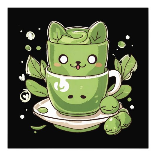 Impression Photo thé vert matcha (Devant)