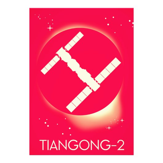 Impression Photo Tiangong-2 station spatial chinois art spatial. (Devant)