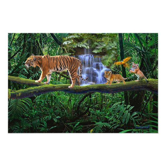IMPRESSION PHOTO TIGRE ET SES PETITS (Devant)