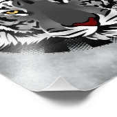 Impression Photo Tigre noir et blanc (Coin)